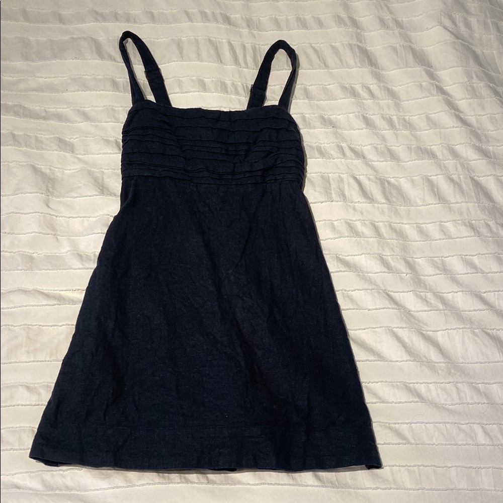 Abercrombie & Fitch black linen mini dress